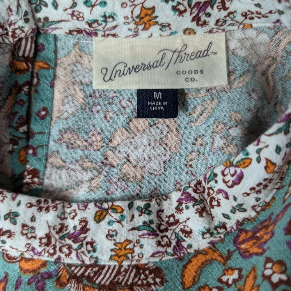 Pre-owned Universal Thread Floral Print Top - Picture 6 of 9
